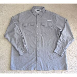 Habit‎ Long Sleeve Gray Vented Solar Factor UPF40 Fishing Shirt Men's XL